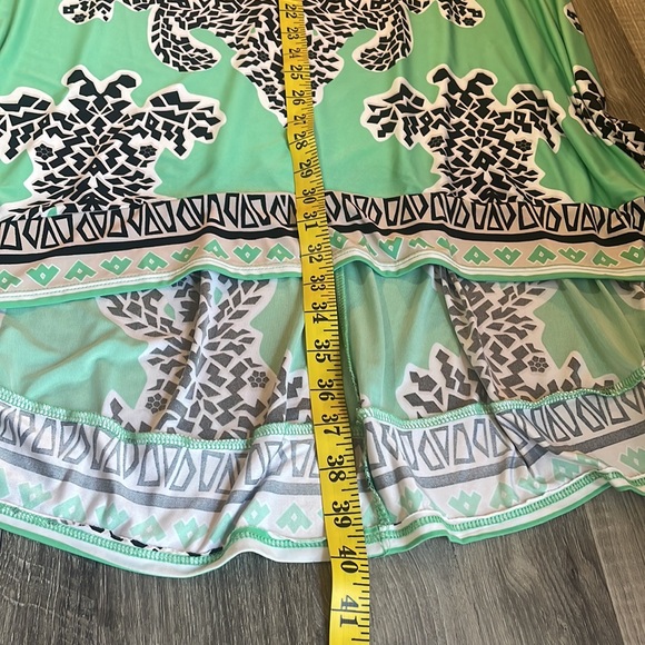 INC International Concepts,Halter,High low dress,Tropical,Teal,multi color,small - Picture 11 of 12